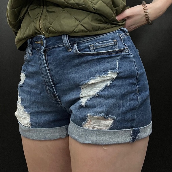 SO Pants - SO Distressed Denim Shorts